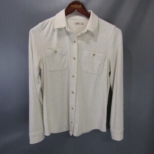 Faherty Cream Button-Down Long-Sleeve Shirt